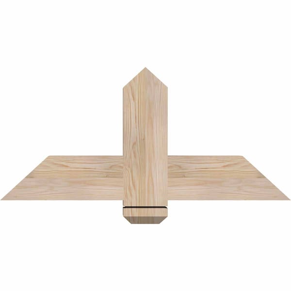 Ekena Millwork Eugene Smooth Timber Gable Bracket, Douglas Fir, 36"W x 16"H x 3 1/2"D x 5 1/2"F, 11/12 Pitch GBW036X16X0406EUG00SDF - main
